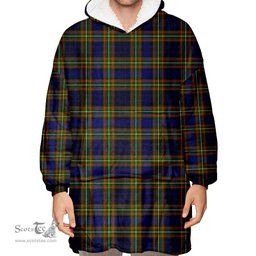 Scottish Clelland Modern Clan Tartan Oversized Blanket Hoodie - Classic Scottish Plaid Tartan Plaid