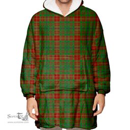 Scottish Fulton Clan Tartan Oversized Blanket Hoodie - Classic Scottish Plaid Tartan Plaid