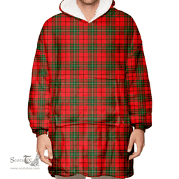 Scottish MacAulay Modern Clan Tartan Oversized Blanket Hoodie - Classic Scottish Plaid Tartan Plaid