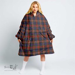 Scottish Fraser Hunting Modern Clan Tartan Oversized Blanket Hoodie - Classic Scottish Plaid Tartan Plaid