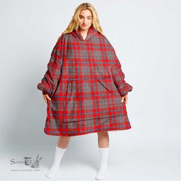 Scottish Moubray Clan Tartan Oversized Blanket Hoodie - Classic Scottish Plaid Tartan Plaid