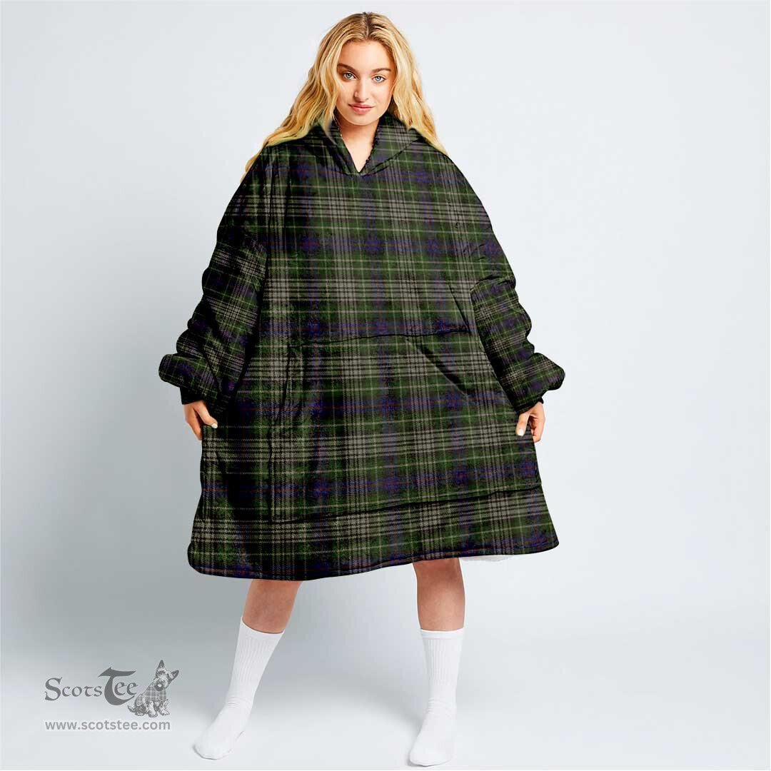 Scottish Davidson Tulloch Dress Clan Tartan Oversized Blanket Hoodie - Classic Scottish Plaid Tartan Plaid