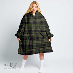 Scottish Davidson Tulloch Dress Clan Tartan Oversized Blanket Hoodie - Classic Scottish Plaid Tartan Plaid