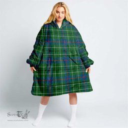 Scottish Duncan Ancient Clan Tartan Oversized Blanket Hoodie - Classic Scottish Plaid Tartan Plaid