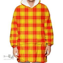 Scottish MacMillan Clan Clan Tartan Oversized Blanket Hoodie - Classic Scottish Plaid Tartan Plaid