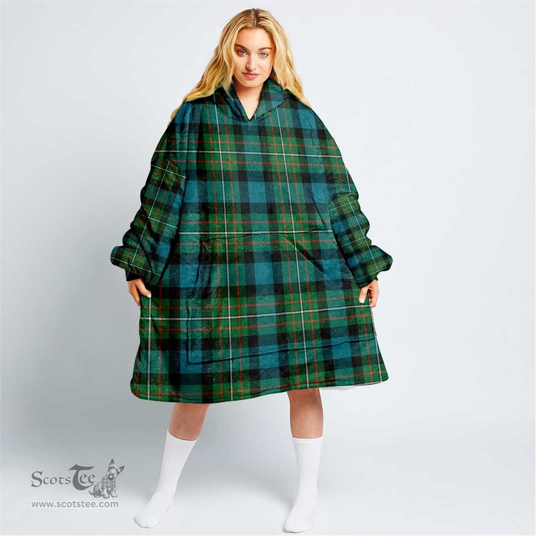 Scottish FERGUSON ANCIENT Clan Tartan Oversized Blanket Hoodie - Classic Scottish Plaid Tartan Plaid