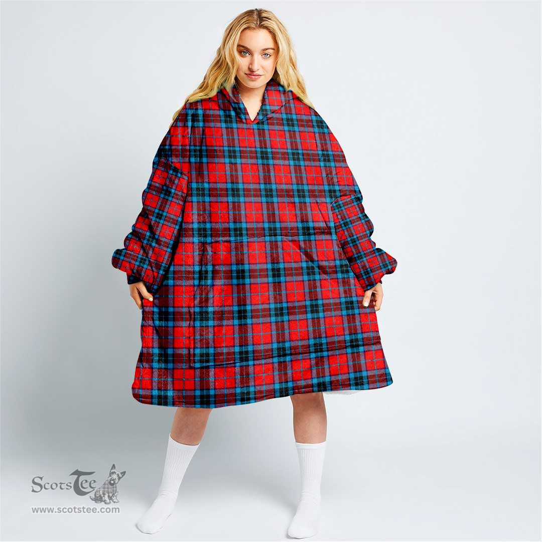 Scottish MacTavish Modern Clan Tartan Oversized Blanket Hoodie - Classic Scottish Plaid Tartan Plaid