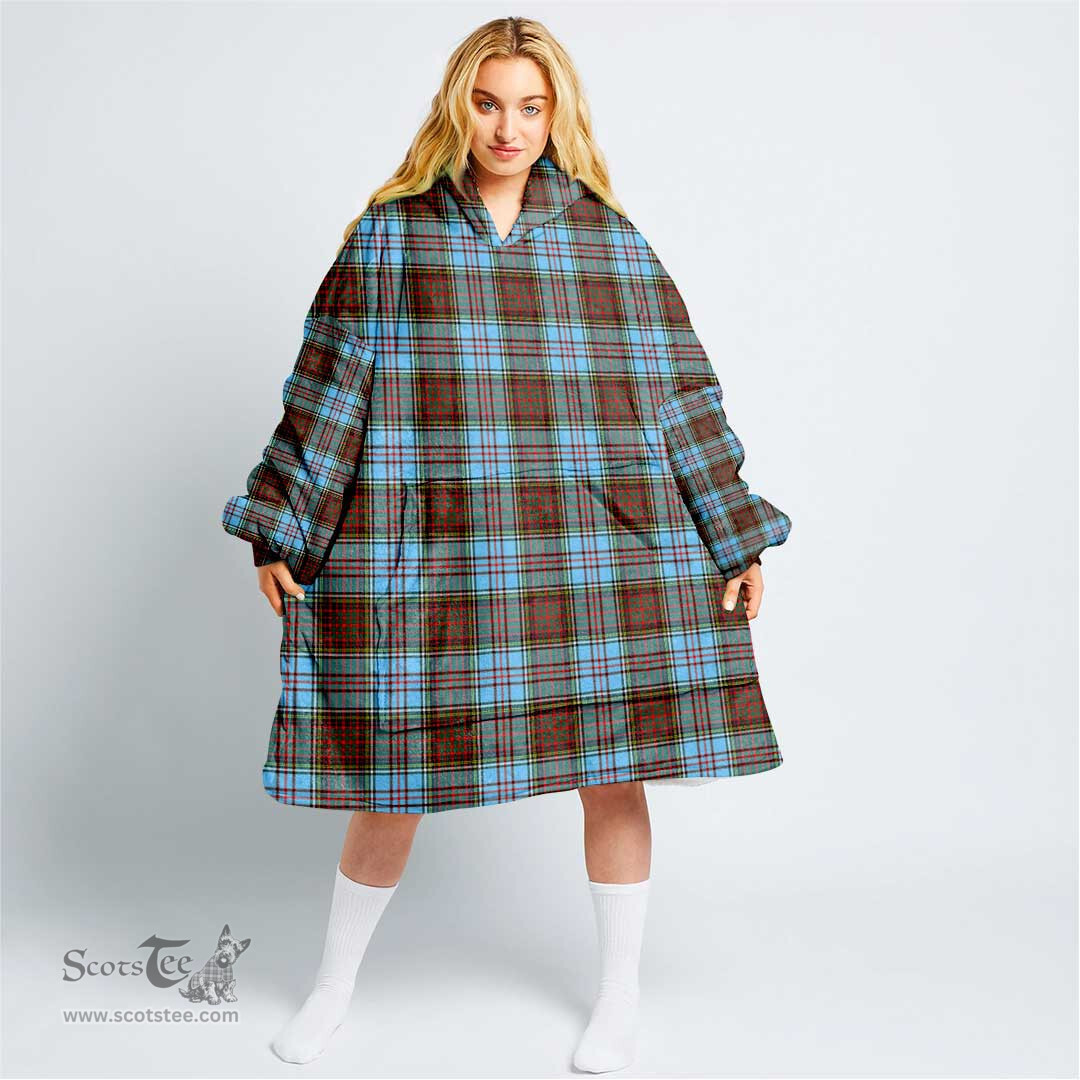 Scottish Anderson Ancient Clan Tartan Oversized Blanket Hoodie - Classic Scottish Plaid Tartan Plaid