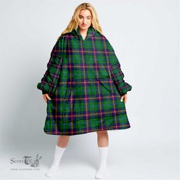 Scottish Young Modern Clan Tartan Oversized Blanket Hoodie - Classic Scottish Plaid Tartan Plaid