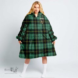 Scottish Wallace Hunting Ancient Clan Tartan Oversized Blanket Hoodie - Crest Scottish Plaid Tartan Plaid