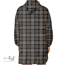 Scottish MacKay Weathered Clan Tartan Oversized Blanket Hoodie - Classic Scottish Plaid Tartan Plaid