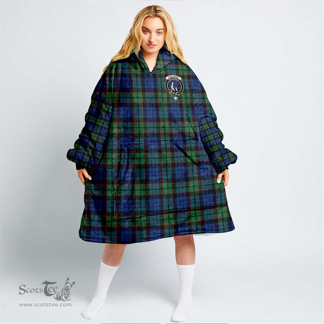 Scottish Fletcher Ancient Clan Tartan Oversized Blanket Hoodie - Crest Scottish Plaid Tartan Plaid