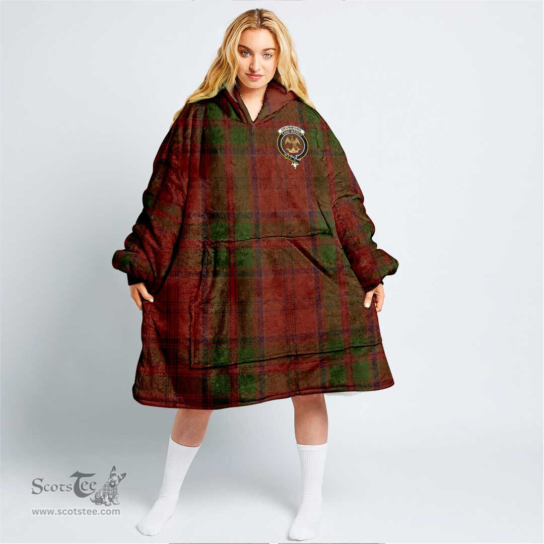 Scottish Drummond Clan Clan Tartan Oversized Blanket Hoodie - Crest Scottish Plaid Tartan Plaid