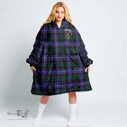 Scottish Guthrie Modern Clan Tartan Oversized Blanket Hoodie - Crest Scottish Plaid Tartan Plaid