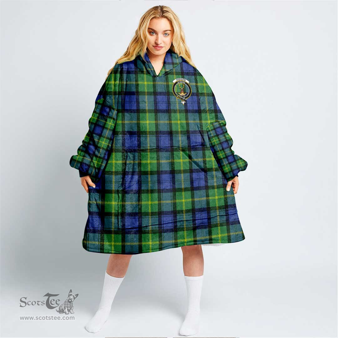 Scottish Gordon Old Ancient Clan Tartan Oversized Blanket Hoodie - Crest Scottish Plaid Tartan Plaid