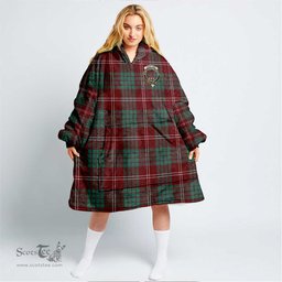 Scottish Crawford Modern Clan Tartan Oversized Blanket Hoodie - Crest Scottish Plaid Tartan Plaid