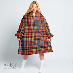 Scottish Drummond of Strathallan Clan Tartan Oversized Blanket Hoodie - Classic Scottish Plaid Tartan Plaid