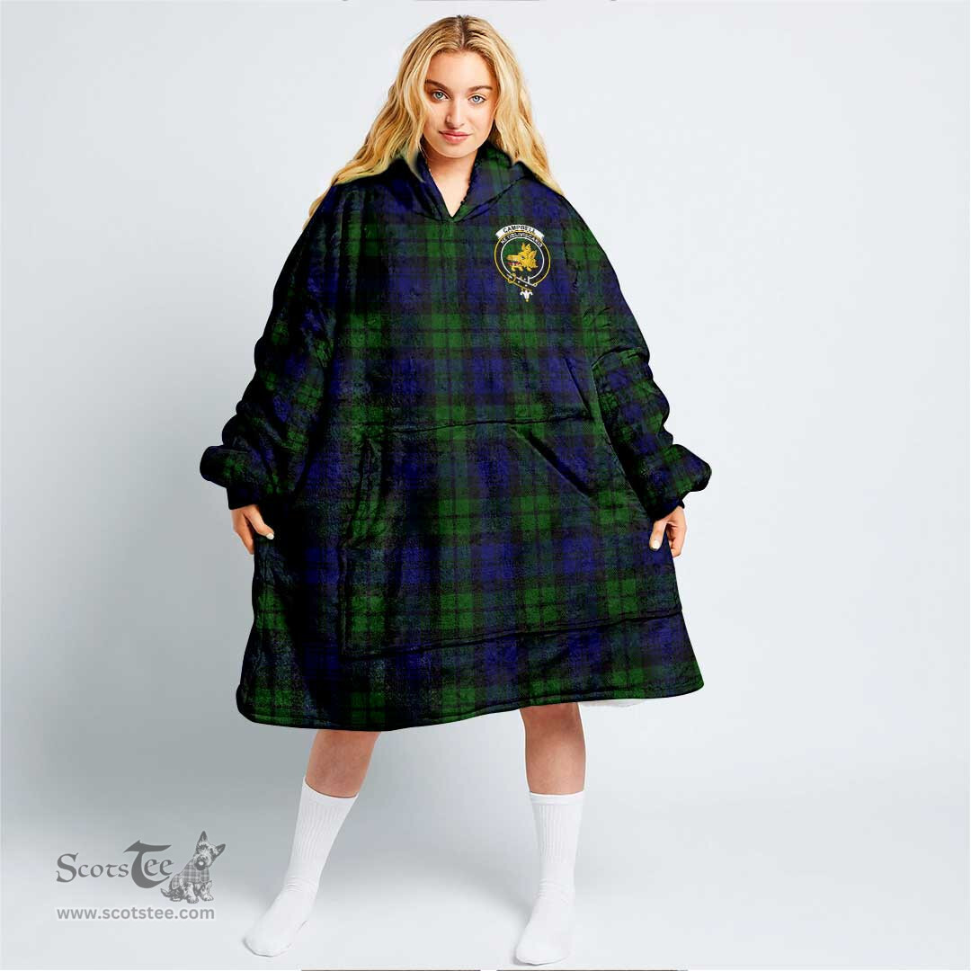 Scottish Campbell Modern Clan Tartan Oversized Blanket Hoodie - Crest Scottish Plaid Tartan Plaid