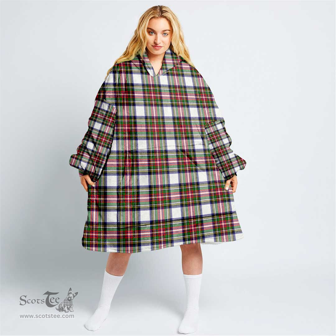 Scottish Stewart Dress Modern Clan Tartan Oversized Blanket Hoodie - Classic Scottish Plaid Tartan Plaid