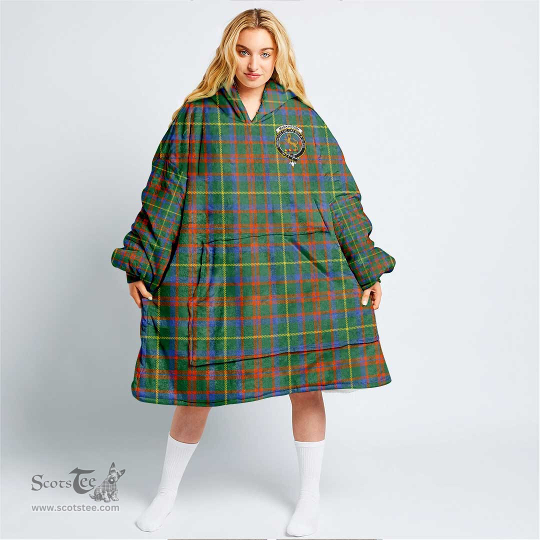 Scottish MacKintosh Hunting Ancient Clan Tartan Oversized Blanket Hoodie - Crest Scottish Plaid Tartan Plaid