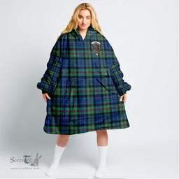 Scottish Baird Ancient Clan Tartan Oversized Blanket Hoodie - Crest Scottish Plaid Tartan Plaid