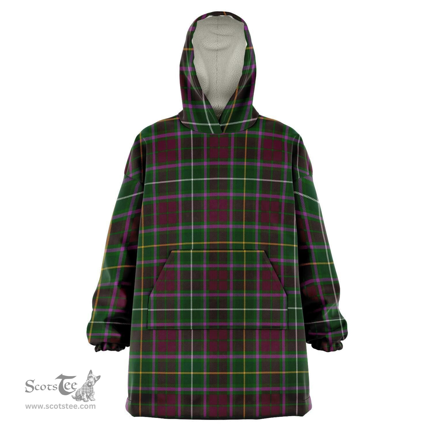 Scottish Crosbie Clan Tartan Oversized Blanket Hoodie - Classic Scottish Plaid Tartan Plaid
