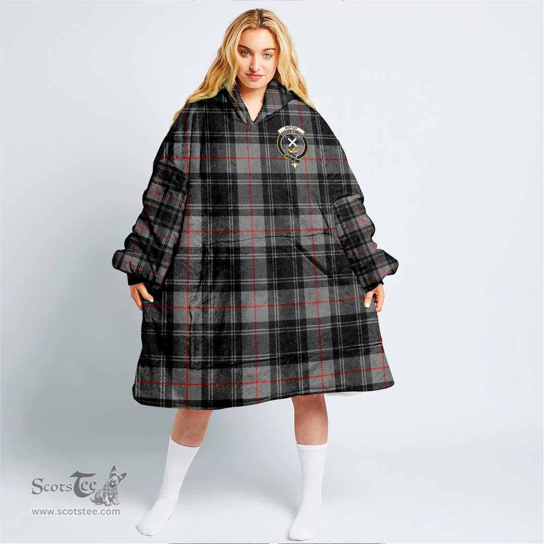 Scottish Moffat Modern Clan Tartan Oversized Blanket Hoodie - Crest Scottish Plaid Tartan Plaid