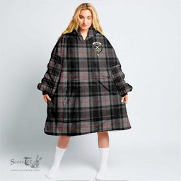 Scottish Moffat Modern Clan Tartan Oversized Blanket Hoodie - Crest Scottish Plaid Tartan Plaid