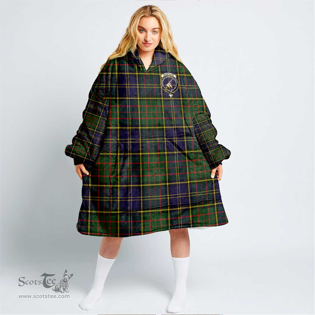 Scottish MacMillan Hunting Modern Clan Tartan Oversized Blanket Hoodie - Crest Scottish Plaid Tartan Plaid