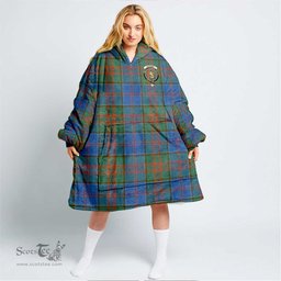 Scottish Stewart of Appin Hunting Ancient Clan Tartan Oversized Blanket Hoodie - Crest Scottish Plaid Tartan Plaid