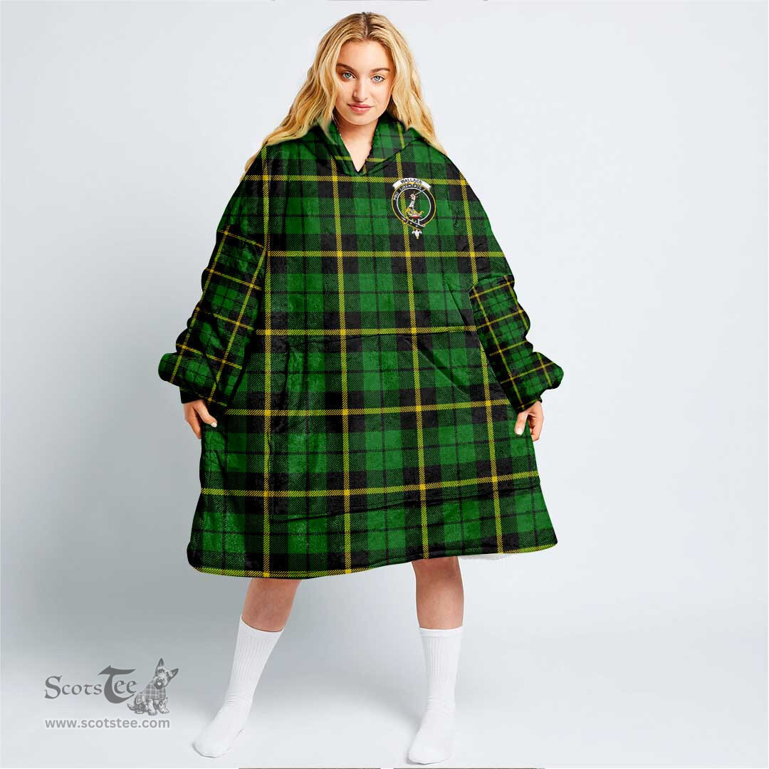 Scottish Wallace Hunting Green Clan Tartan Oversized Blanket Hoodie - Crest Scottish Plaid Tartan Plaid