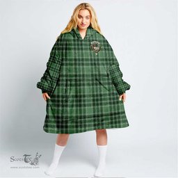 Scottish MacDonald Lord of the Isles Hunting Clan Tartan Oversized Blanket Hoodie - Crest Scottish Plaid Tartan Plaid