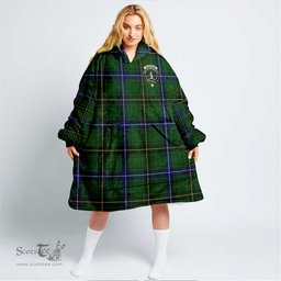 Scottish Henderson Modern Clan Tartan Oversized Blanket Hoodie - Crest Scottish Plaid Tartan Plaid