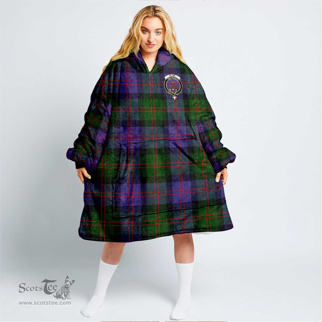 Scottish Blair Modern Clan Tartan Oversized Blanket Hoodie - Crest Scottish Plaid Tartan Plaid