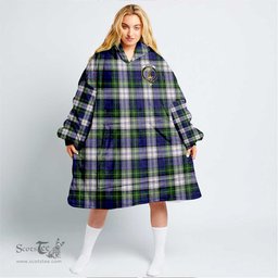 Scottish Gordon Dress Modern Clan Tartan Oversized Blanket Hoodie - Crest Scottish Plaid Tartan Plaid