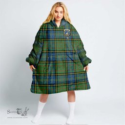 Scottish MacMillan Hunting Ancient Clan Tartan Oversized Blanket Hoodie - Crest Scottish Plaid Tartan Plaid