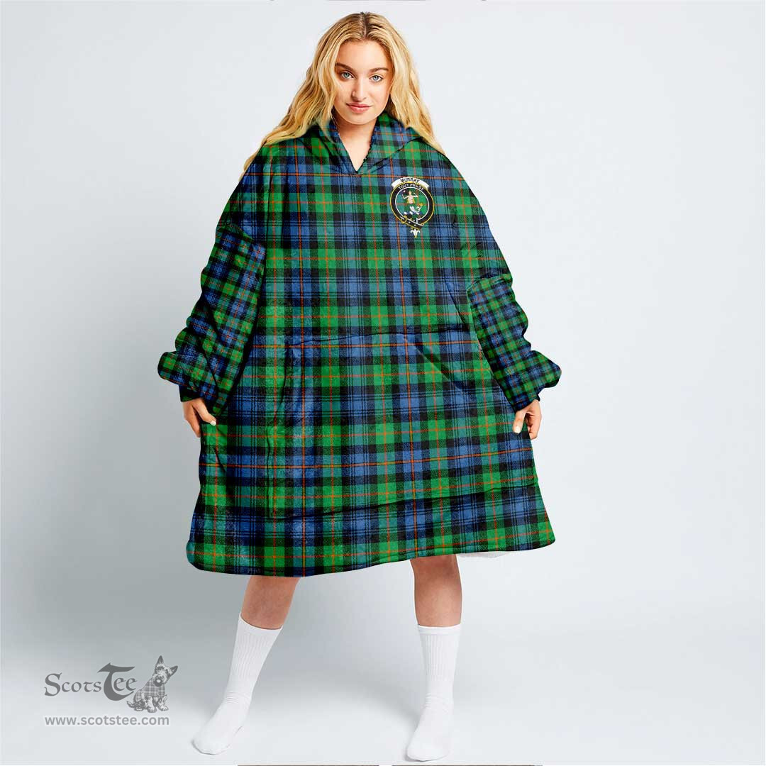 Scottish Murray of Atholl Ancient Clan Tartan Oversized Blanket Hoodie - Crest Scottish Plaid Tartan Plaid