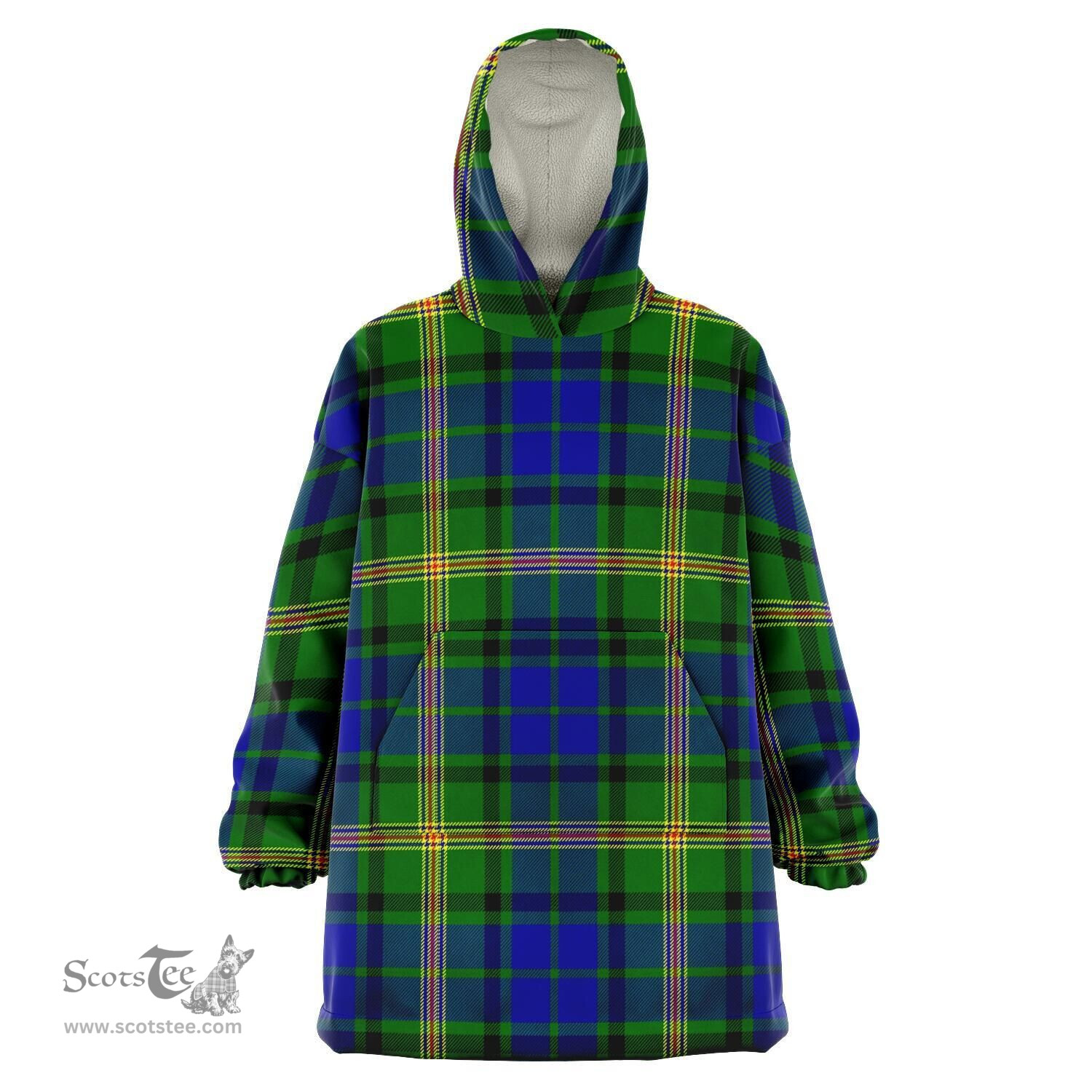 Scottish Maitland Clan Tartan Oversized Blanket Hoodie - Classic Scottish Plaid Tartan Plaid