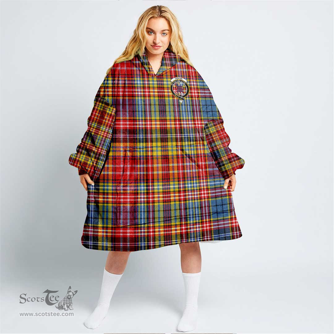Scottish Ogilvie Clan Tartan Oversized Blanket Hoodie - Crest Scottish Plaid Tartan Plaid