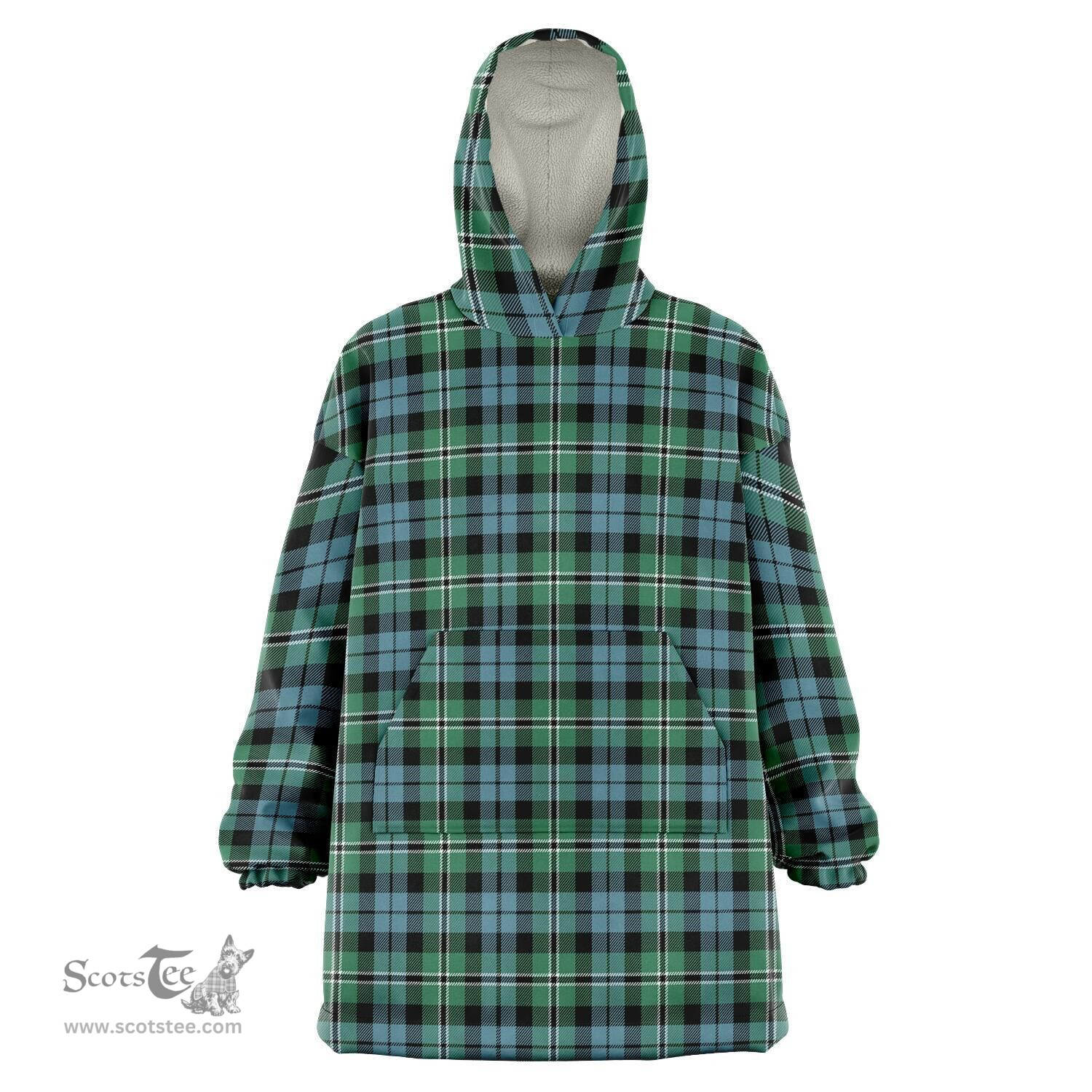 Scottish Melville Clan Tartan Oversized Blanket Hoodie - Classic Scottish Plaid Tartan Plaid
