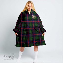 Scottish Urquhart Modern Clan Tartan Oversized Blanket Hoodie - Crest Scottish Plaid Tartan Plaid