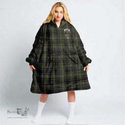 Scottish Davidson Tulloch Dress Clan Tartan Oversized Blanket Hoodie - Crest Scottish Plaid Tartan Plaid