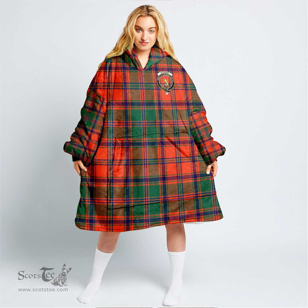 Scottish Stewart of Appin Ancient Clan Tartan Oversized Blanket Hoodie - Crest Scottish Plaid Tartan Plaid