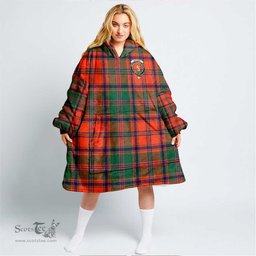 Scottish Stewart of Appin Ancient Clan Tartan Oversized Blanket Hoodie - Crest Scottish Plaid Tartan Plaid