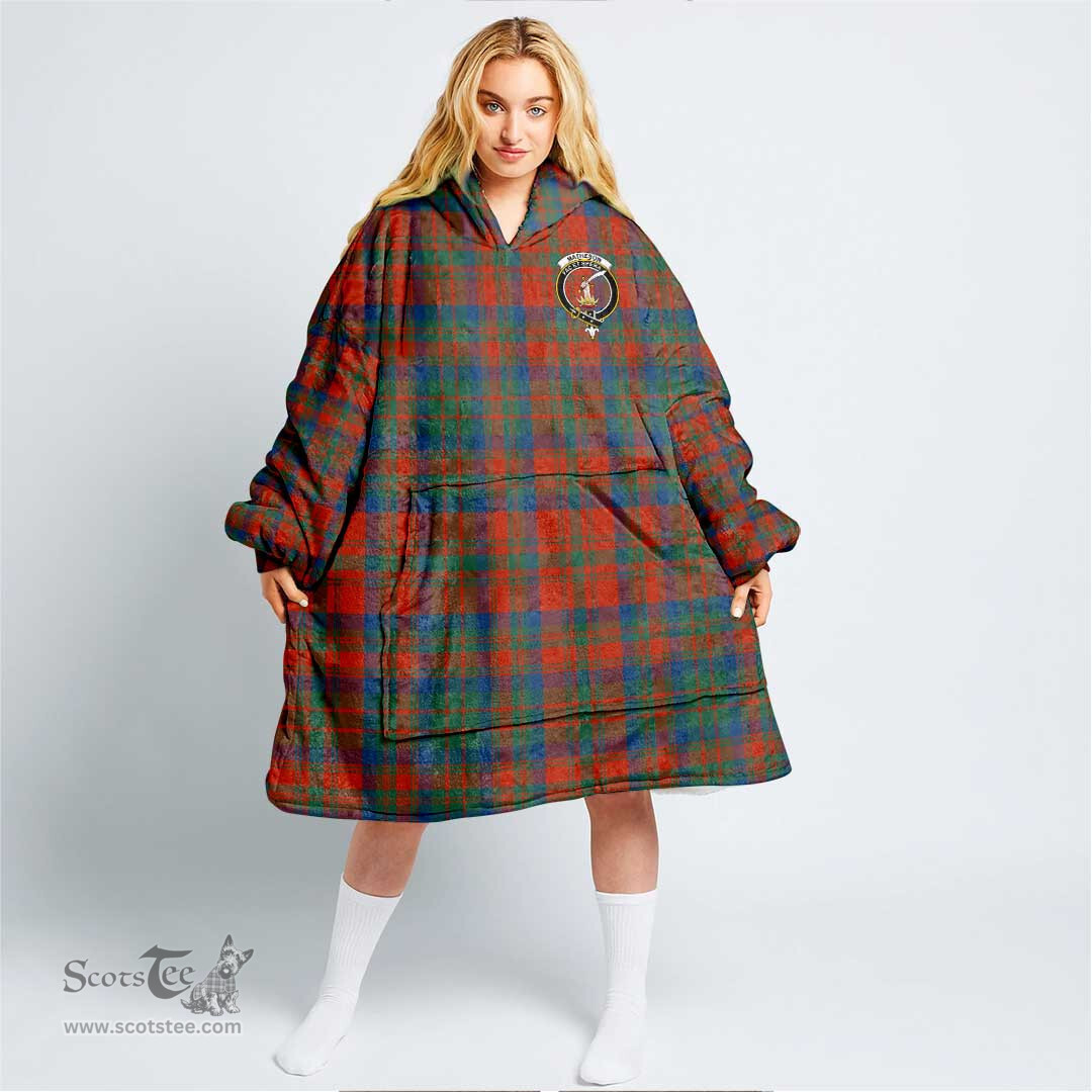 Scottish Matheson Ancient Clan Tartan Oversized Blanket Hoodie - Crest Scottish Plaid Tartan Plaid