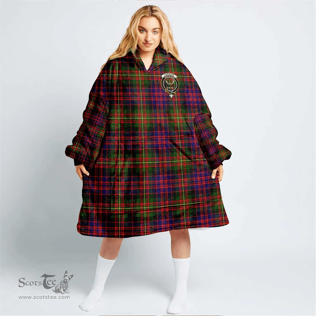 Scottish Carnegie Modern Clan Tartan Oversized Blanket Hoodie - Crest Scottish Plaid Tartan Plaid