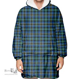 Scottish Weir Ancient Clan Tartan Oversized Blanket Hoodie - Classic Scottish Plaid Tartan Plaid