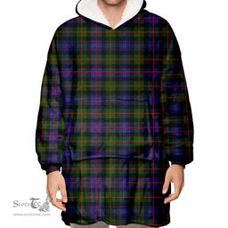 Scottish Murray of Atholl Modern Clan Tartan Oversized Blanket Hoodie - Classic Scottish Plaid Tartan Plaid