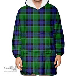 Scottish Graham of Menteith Modern Clan Tartan Oversized Blanket Hoodie - Classic Scottish Plaid Tartan Plaid