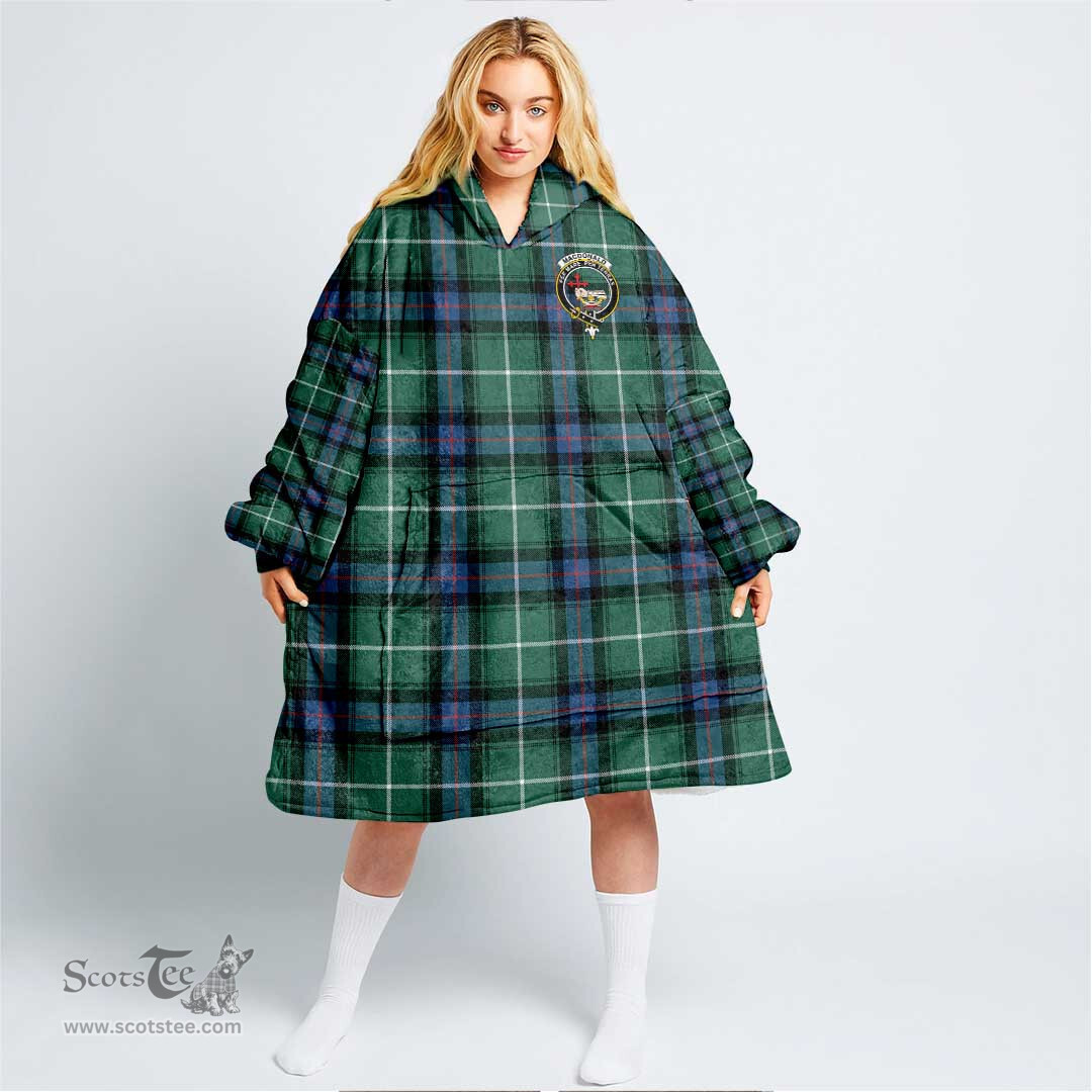 Scottish MacDonald of the Isles Hunting Ancient Clan Tartan Oversized Blanket Hoodie - Crest Scottish Plaid Tartan Plaid